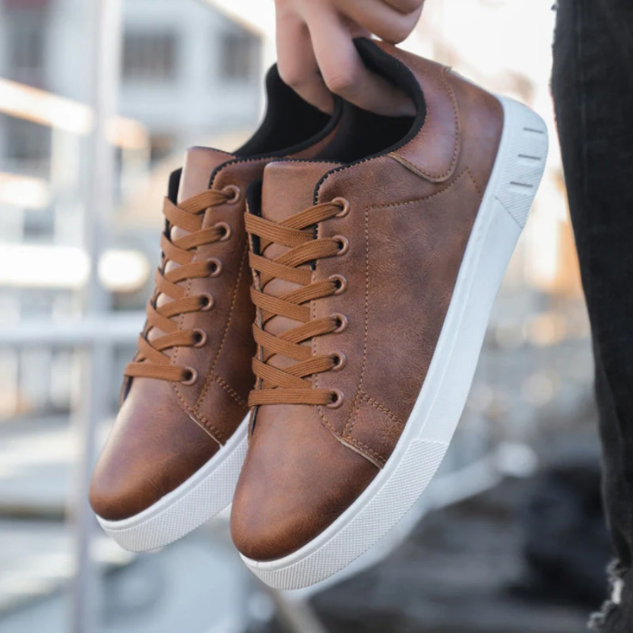 Jules | Sneaker Homme Coupe Épurée Lacets Respirant Semelle Caoutchouc - Noir