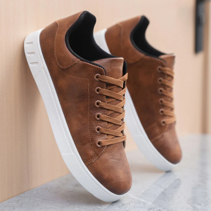 Jules | Sneaker Homme Coupe Épurée Lacets Respirant Semelle Caoutchouc - Noir