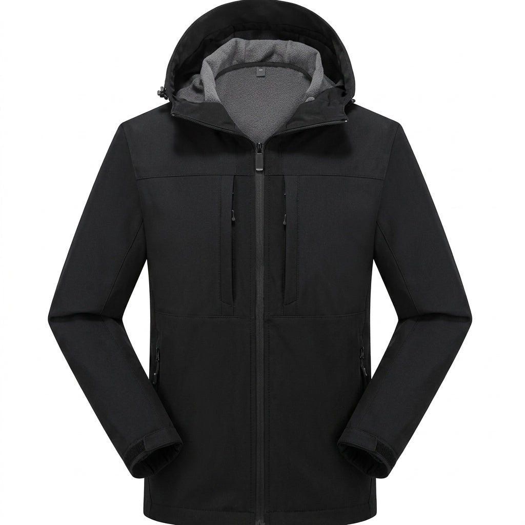 Jules | Veste Softshell Imperméable pour Homme Coupe Ample Fermeture Éclair - Anthracite