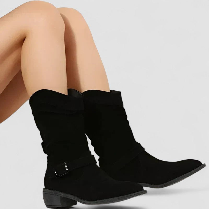 Juliette | Bottines Femme Soutien Orthopédique Fermeture Éclair Coupe Décontractée - Noir