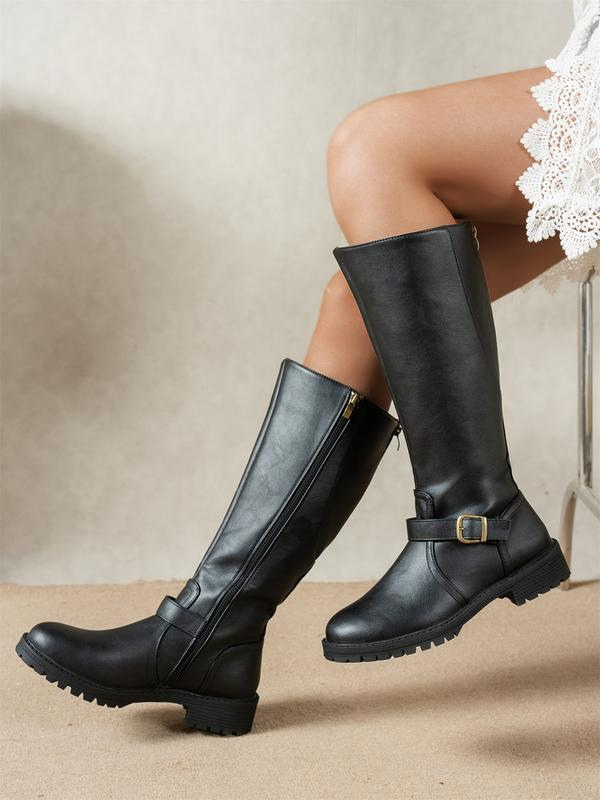 Lea | Bottes pour Femme Bout Large Soutien Voûte Plantaire Semelles Ergonomiques - Noir