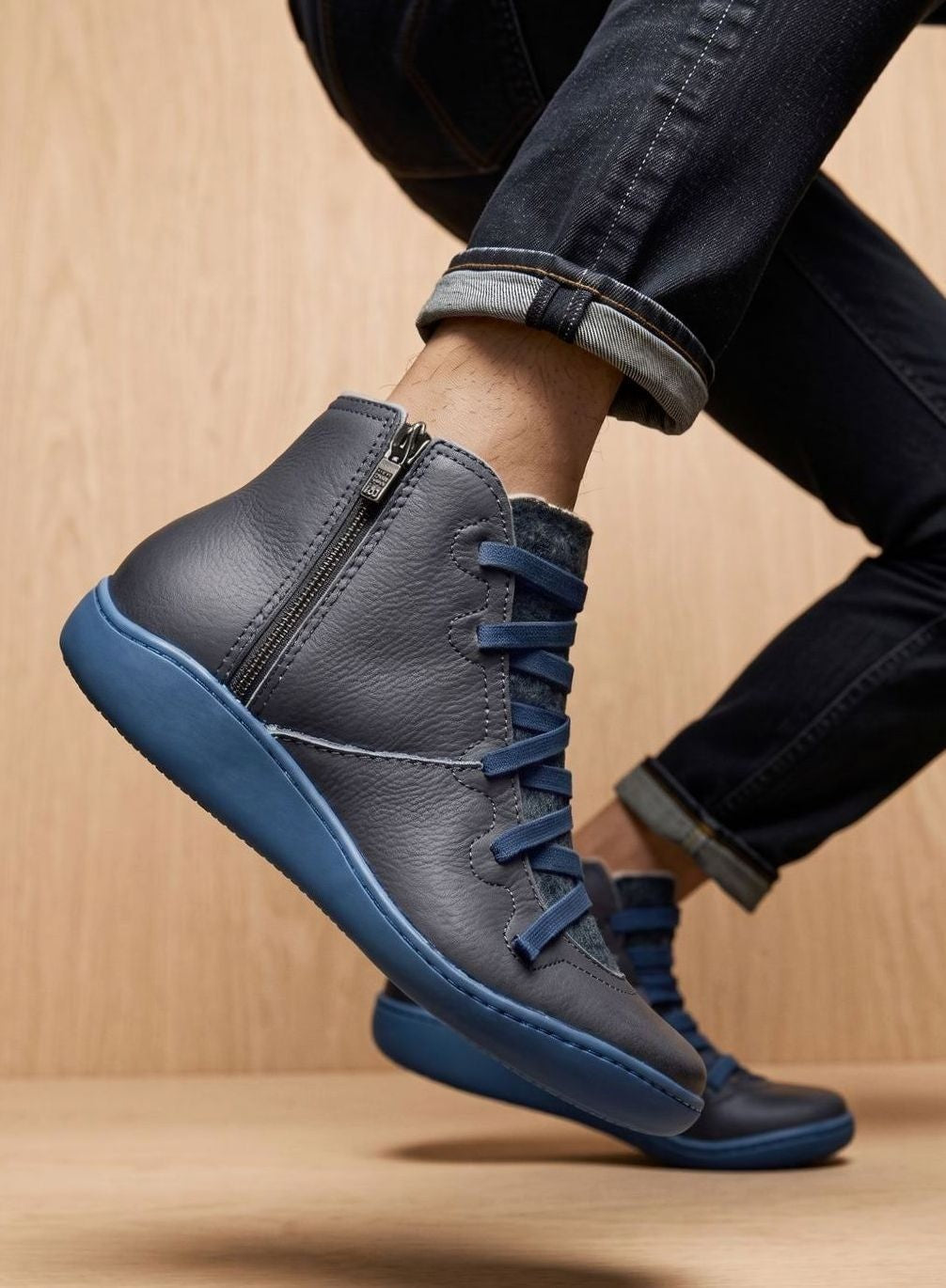 Lea | Bottines Femme Lacées à Fermeture Éclair simili-cuir Doublure Chaude - Vert