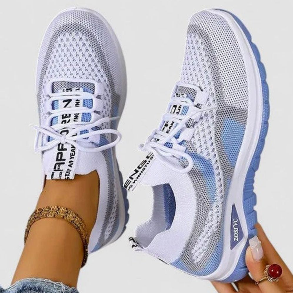 Lina | Baskets pour Femme Lacées Mesh Respirant Amorti Orthopédique - Bleu