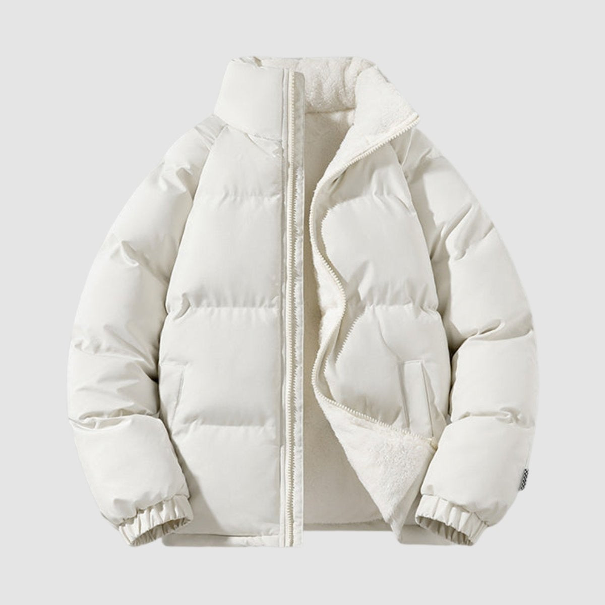Lina | Dames Doudoune Matelassée Capuche Doublure Polaire Coupe Cintrée - Beige