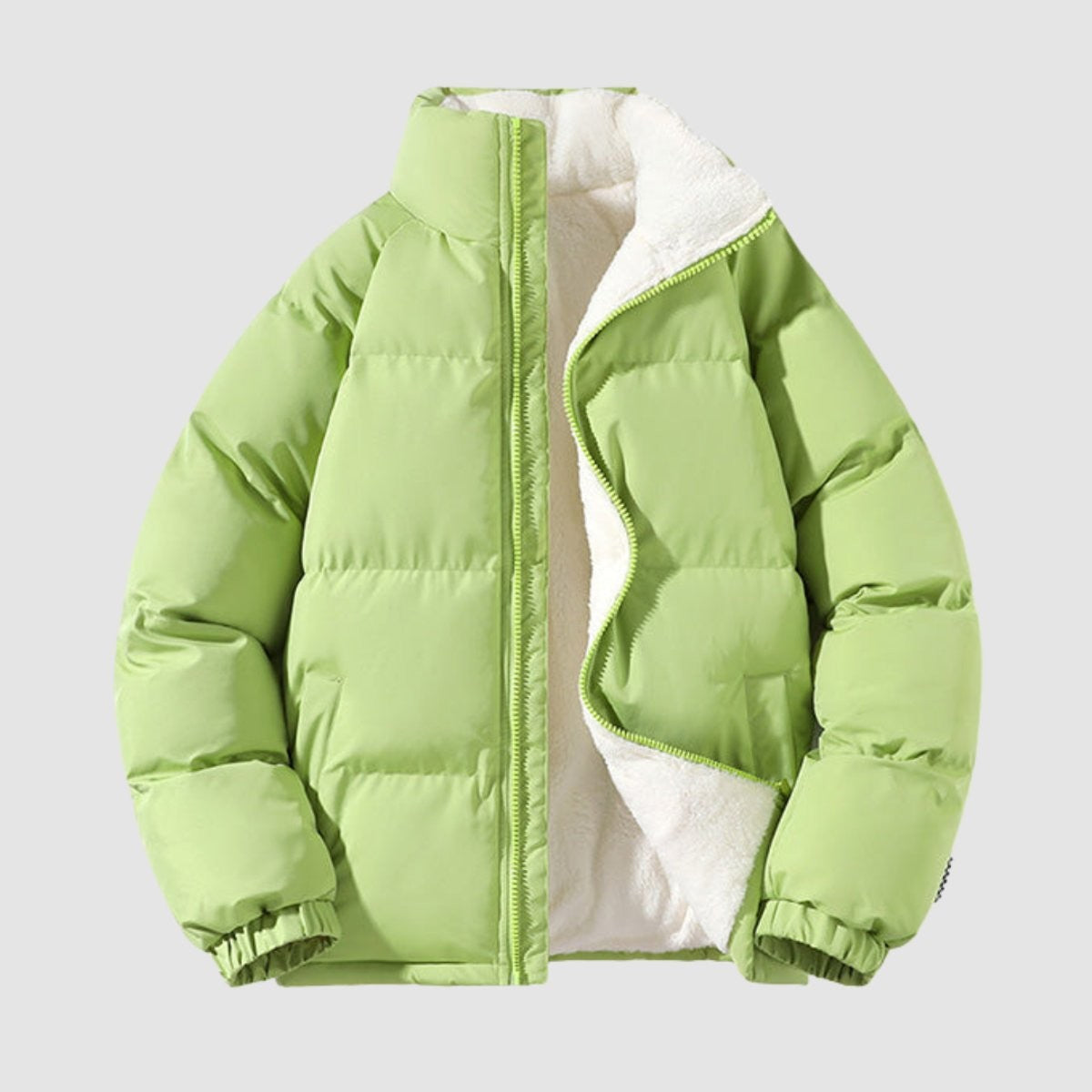 Lina | Dames Doudoune Matelassée Capuche Doublure Polaire Coupe Cintrée - Vert