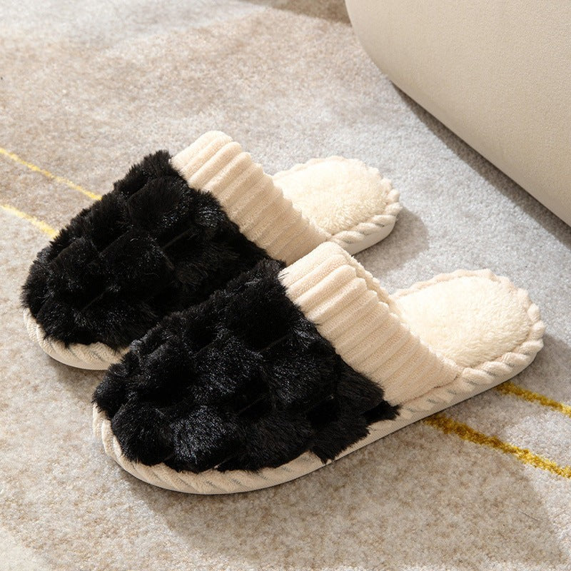 Lina | Pantoufles pour Femme Doublure Pelucheuse Semelle Flexible Confortable - Marron