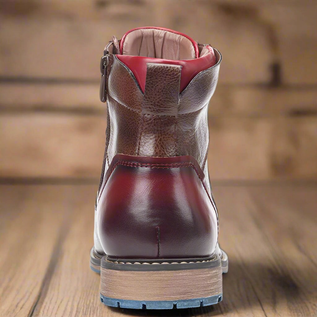 Louis | Bottines Homme Lacées Décontractées Semelle Robuste - Marron