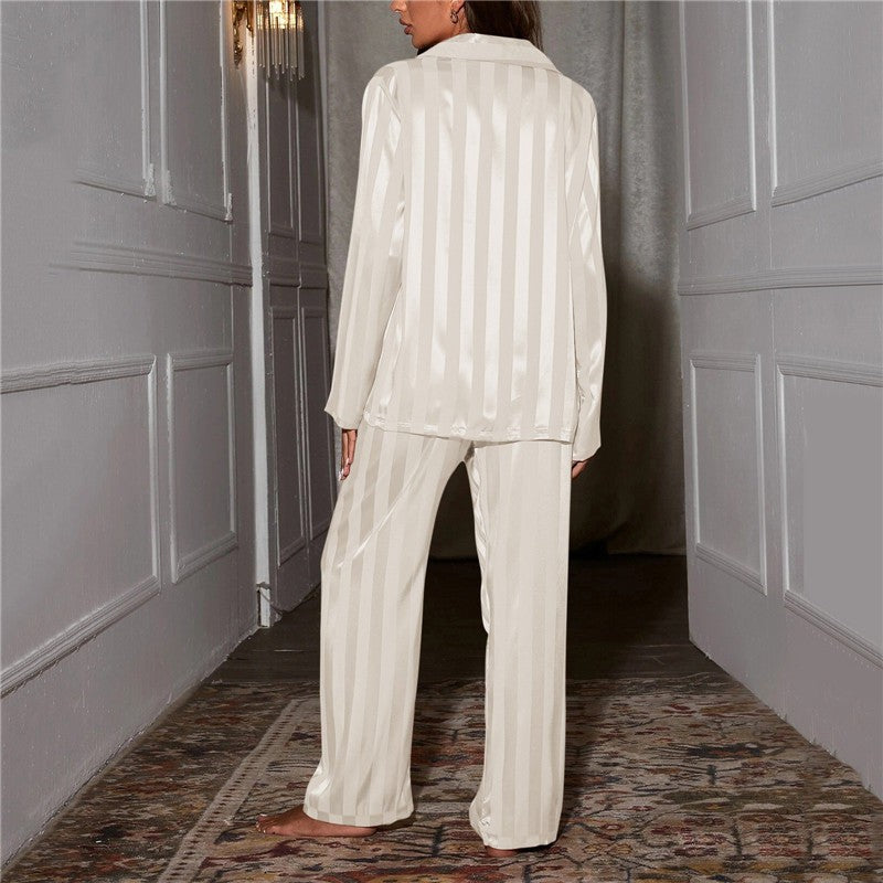 Louis | Pyjama Femme Satin Élastique Poche Poitrine Coupe Ample - Couleur