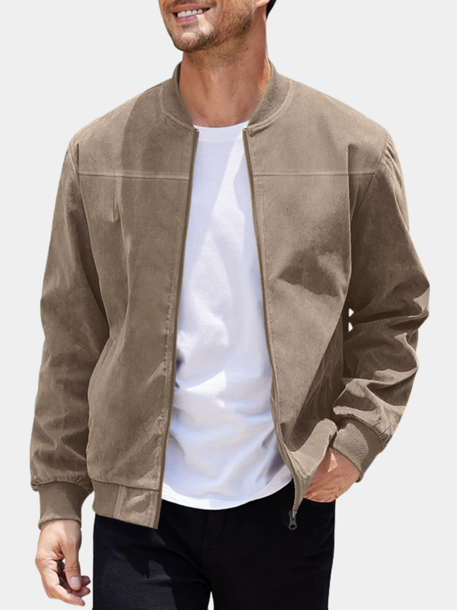 Louis | Veste pour Homme Finition Daim Coupe Épurée Polyvalente - Marron