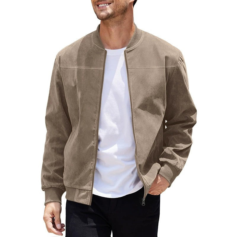Louis | Veste pour Homme Finition Daim Coupe Épurée Polyvalente - Marron