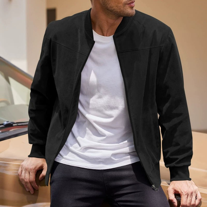 Louis | Veste pour Homme Finition Daim Coupe Épurée Polyvalente - Marron