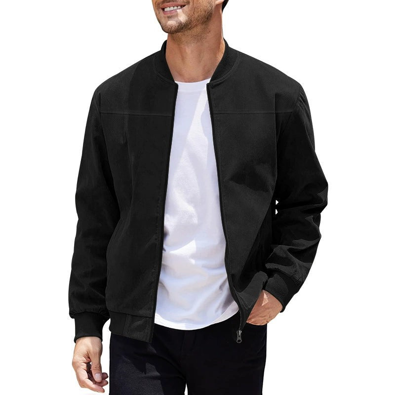 Louis | Veste pour Homme Finition Daim Coupe Épurée Polyvalente - Marron