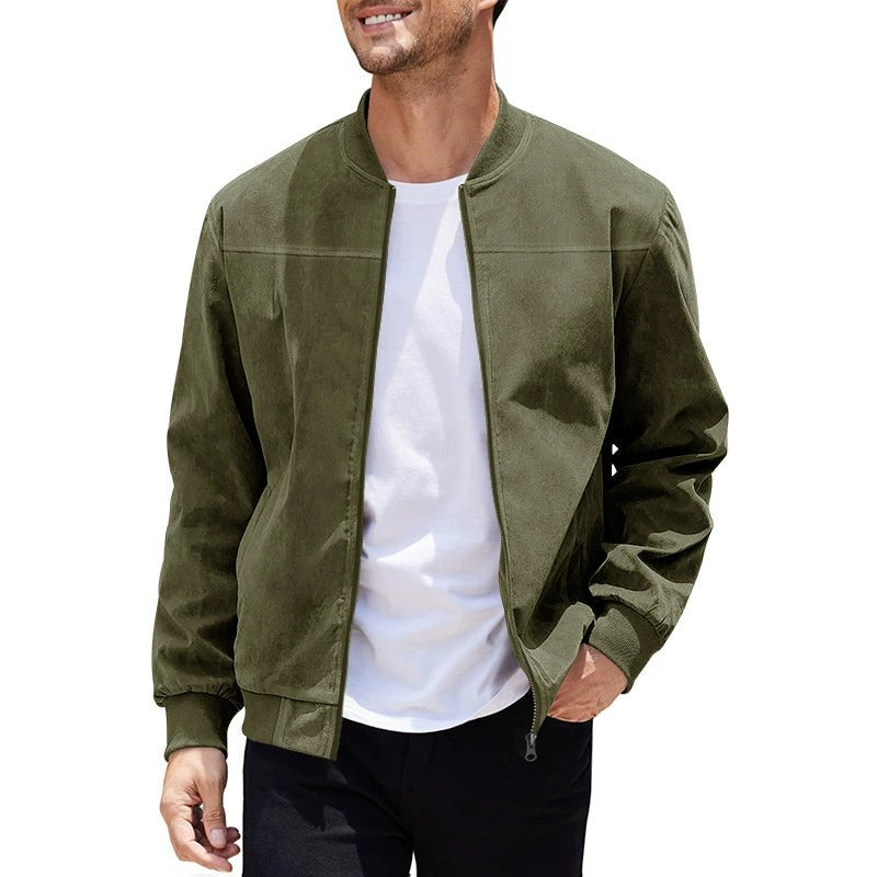 Louis | Veste pour Homme Finition Daim Coupe Épurée Polyvalente - Vert