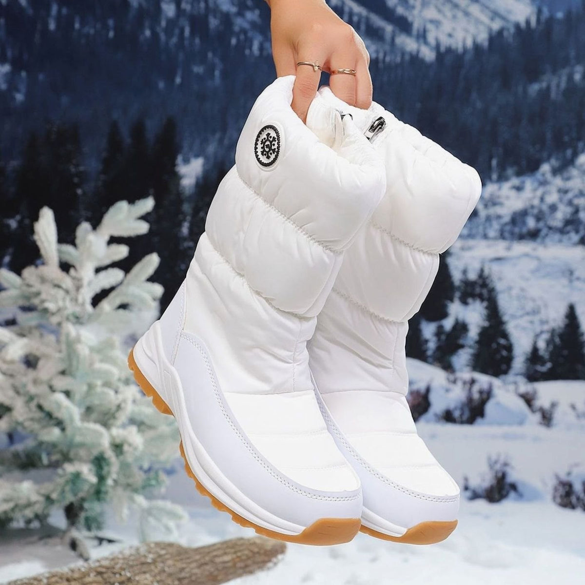 Louise | Dames Bottines Hiver Doublure Chaude Imperméable Semelle Antidérapante - Noir