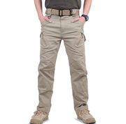 Lucas | Heren Tactical Cargo Broek Meerdere Zakken Verstevigde Naden Ruimvallend - Kaki