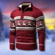 Lucas | Pull de noël pour Femme Coupe Ample Tricot Confortable Festif - Rouge