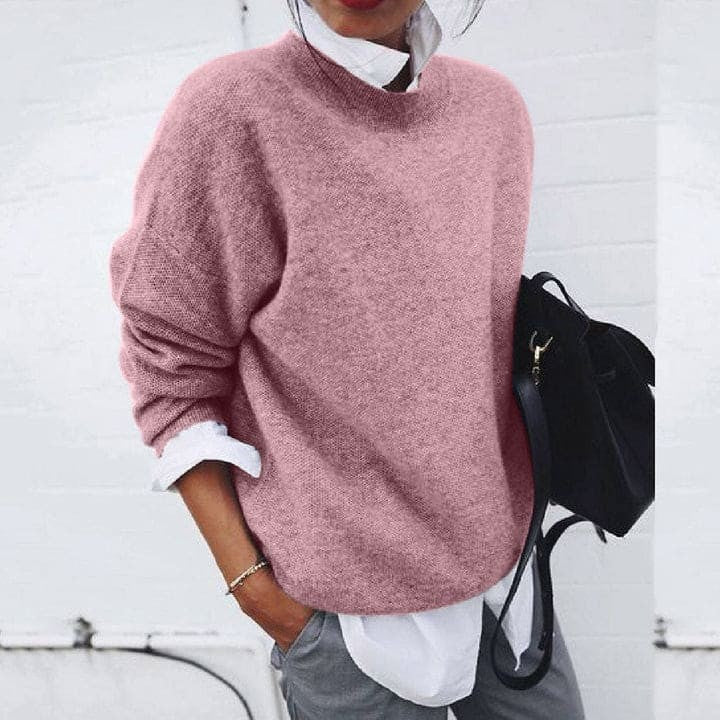 Lucas | Pull pour Femme Coupe Ample Tricot Doux Multicolore - Rose