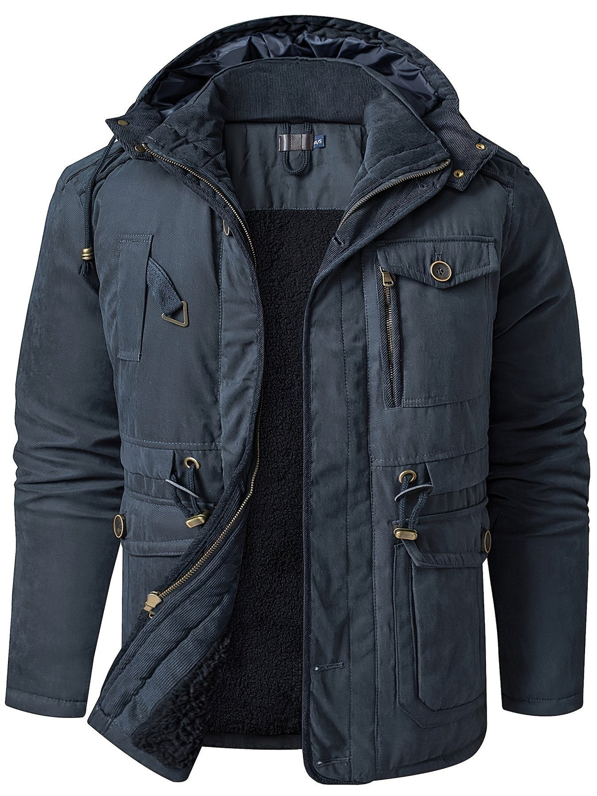 Lucas | Veste Homme Capuche Isolée Décontractée Hiver - Bleu