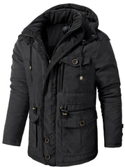 Lucas | Veste Homme Capuche Isolée Décontractée Hiver - Noir