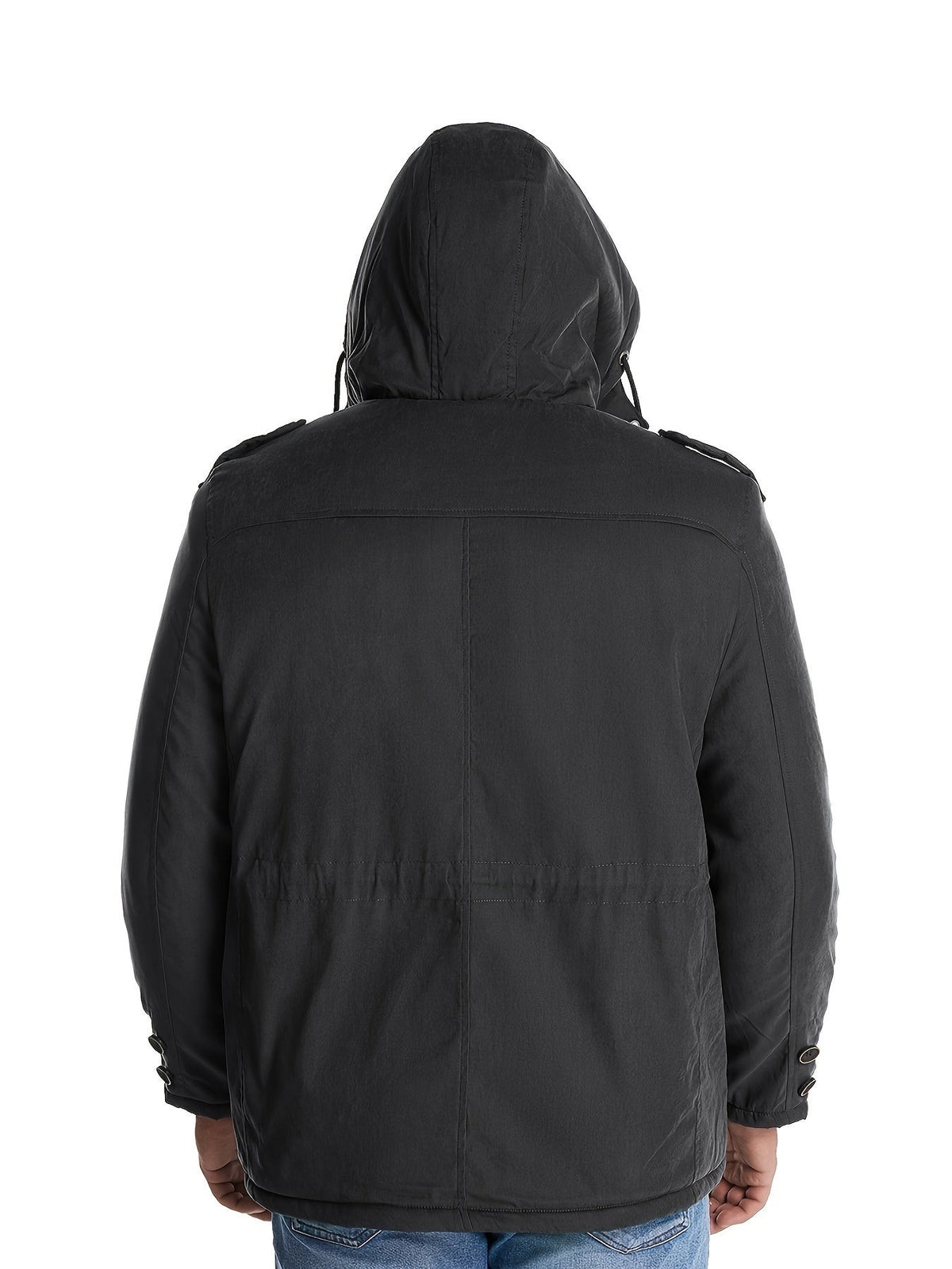 Lucas | Veste Homme Capuche Isolée Décontractée Hiver - Noir