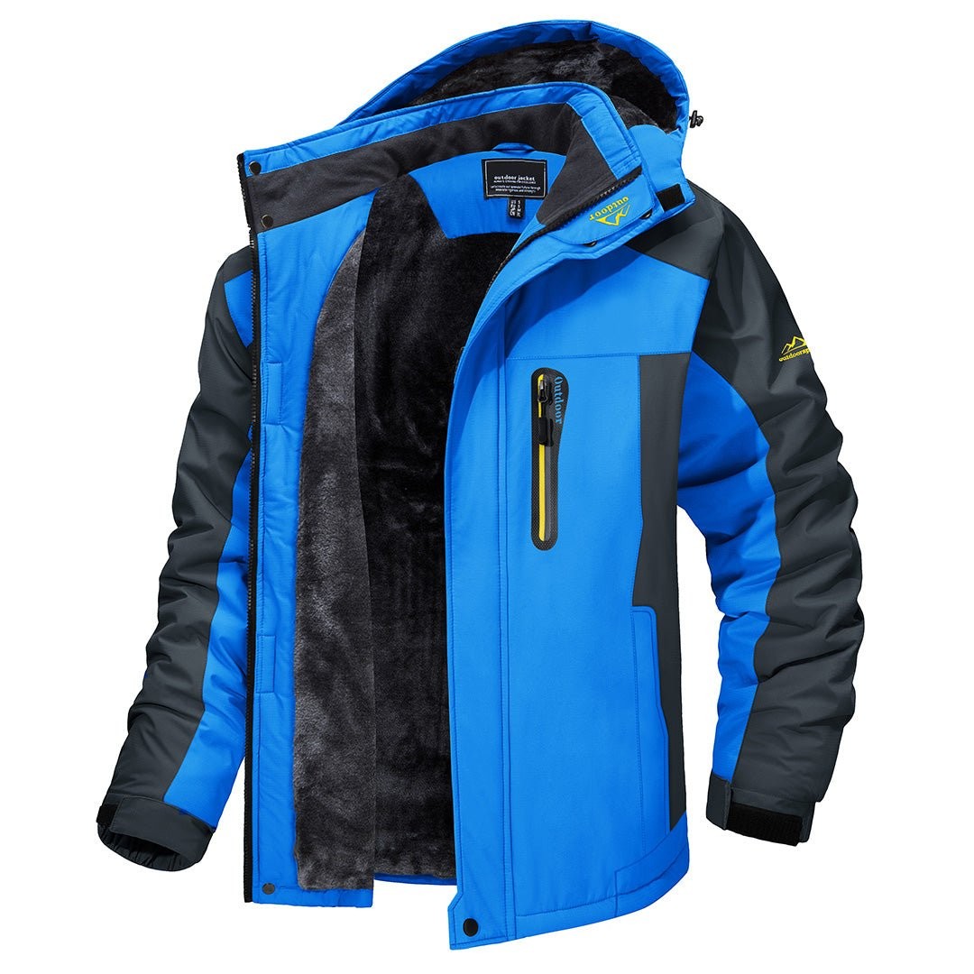 Lucas | Veste Imperméable Coupe Ample Doublure Peluche Poches Multiples pour Femme - Bleu