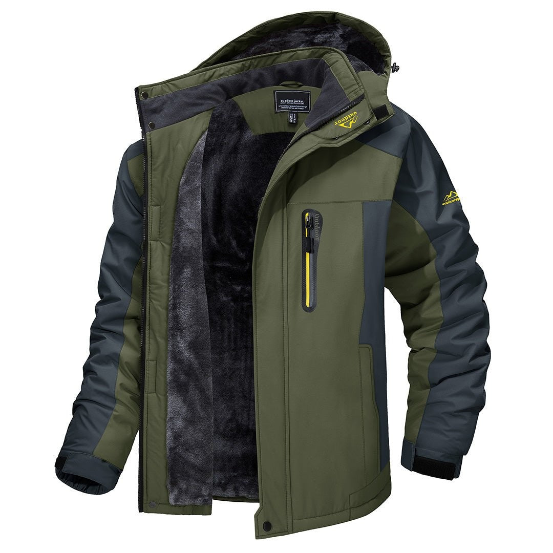 Lucas | Veste Imperméable Coupe Ample Doublure Peluche Poches Multiples pour Femme - Vert