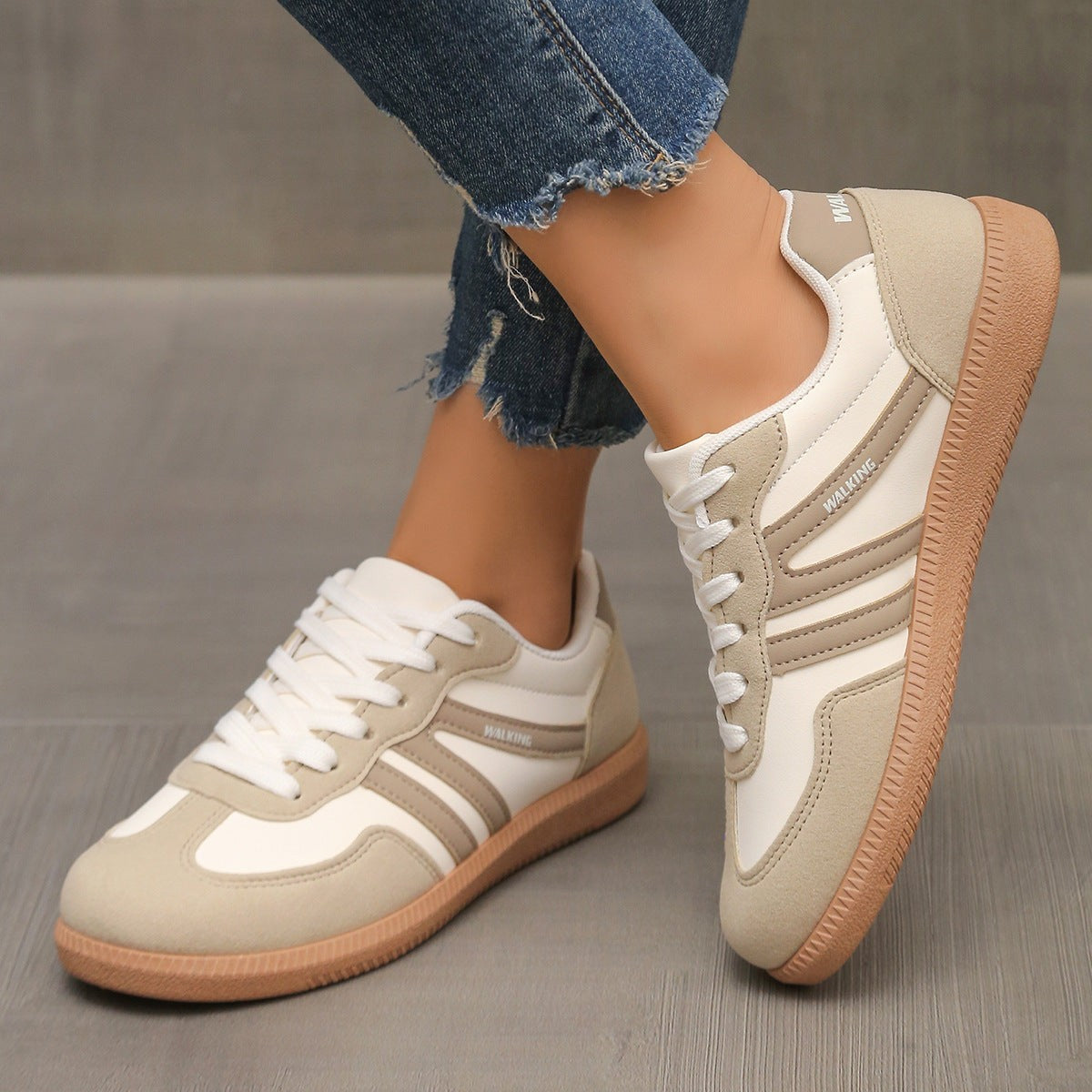 Manon | Chaussures de Marche pour Femme Rembourrées Avant-Pied Large Semelle Flexible - Blanc