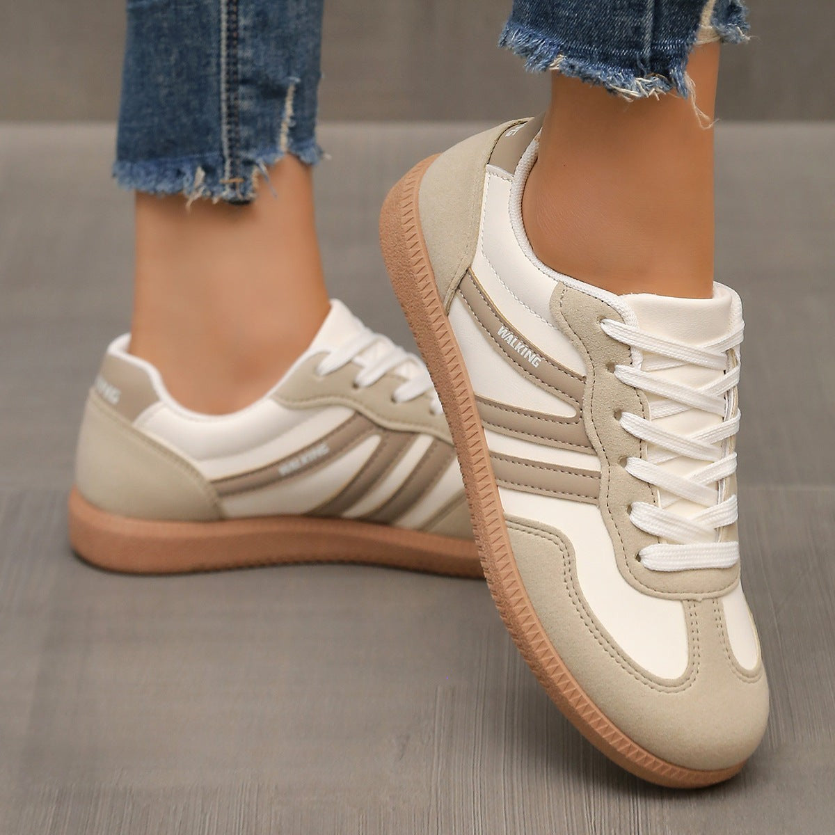 Manon | Chaussures de Marche pour Femme Rembourrées Avant-Pied Large Semelle Flexible - Blanc