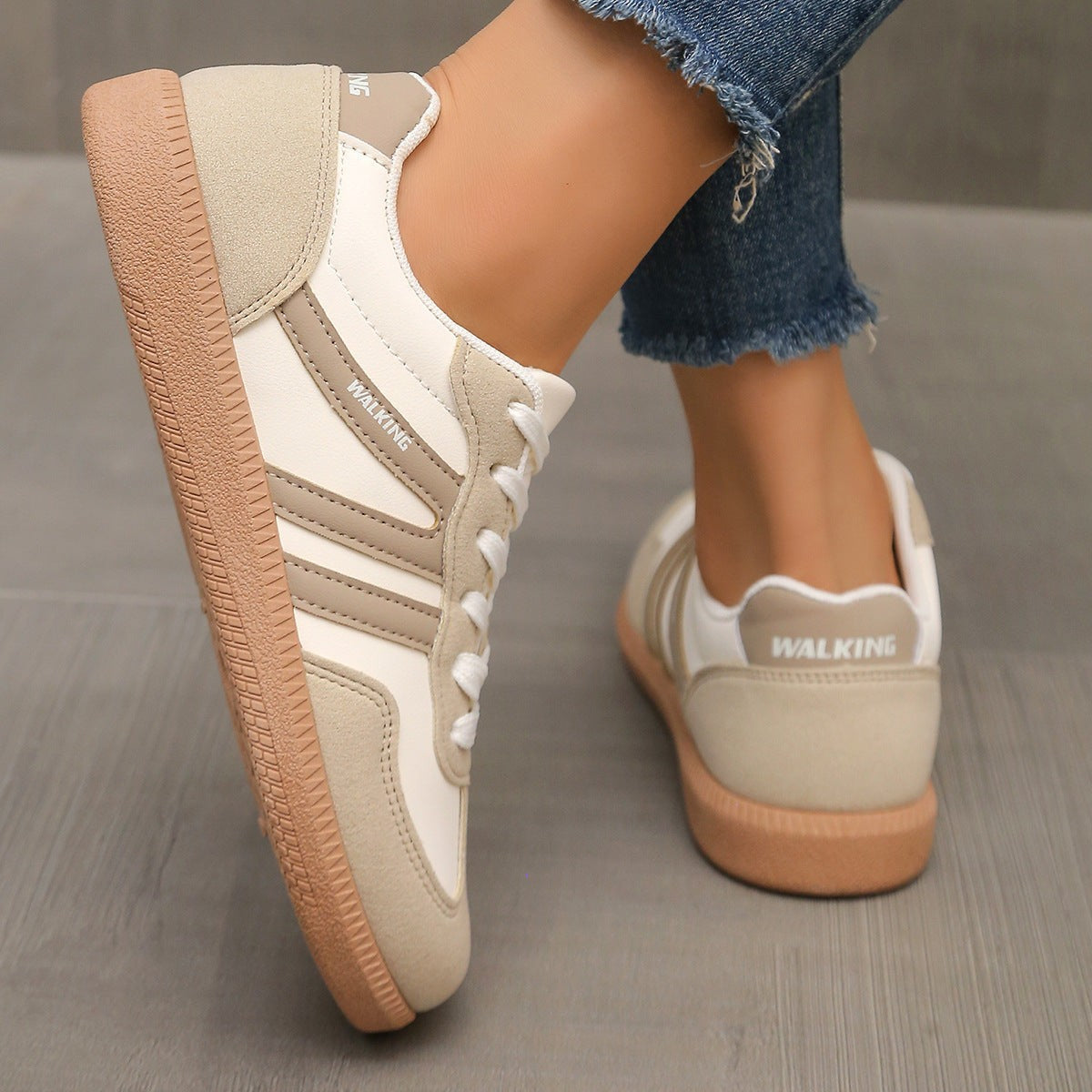 Manon | Chaussures de Marche pour Femme Rembourrées Avant-Pied Large Semelle Flexible - Blanc