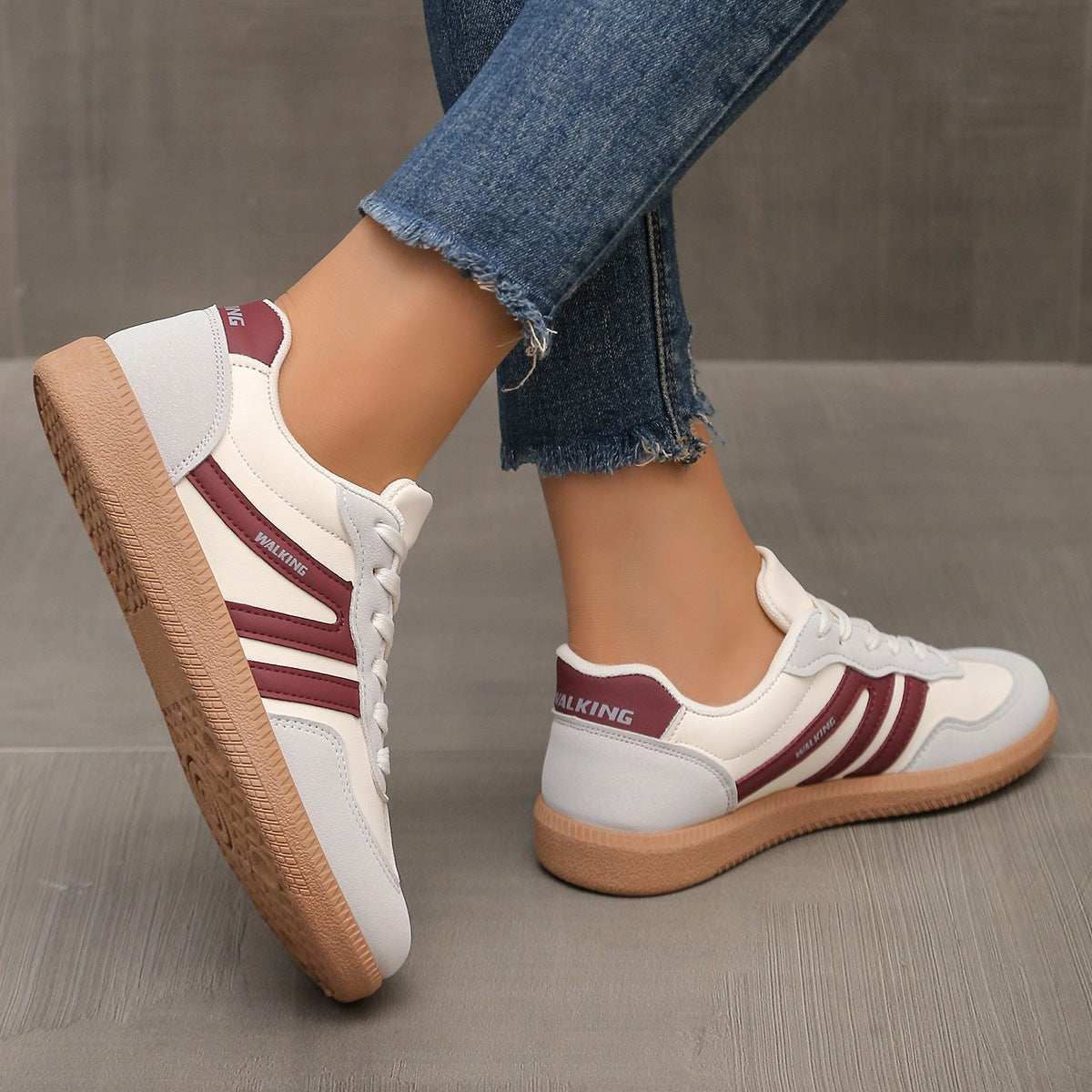 Manon | Chaussures de Marche pour Femme Rembourrées Avant-Pied Large Semelle Flexible - Blanc