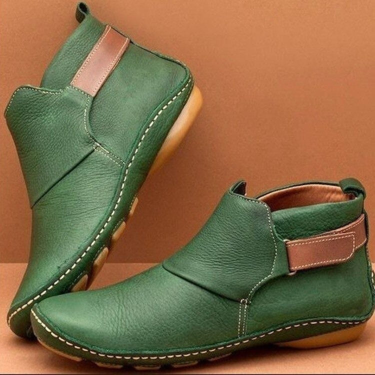 Margaux | Bottines Femme à Soutien Ergonomique Semelle Antidérapante - Vert