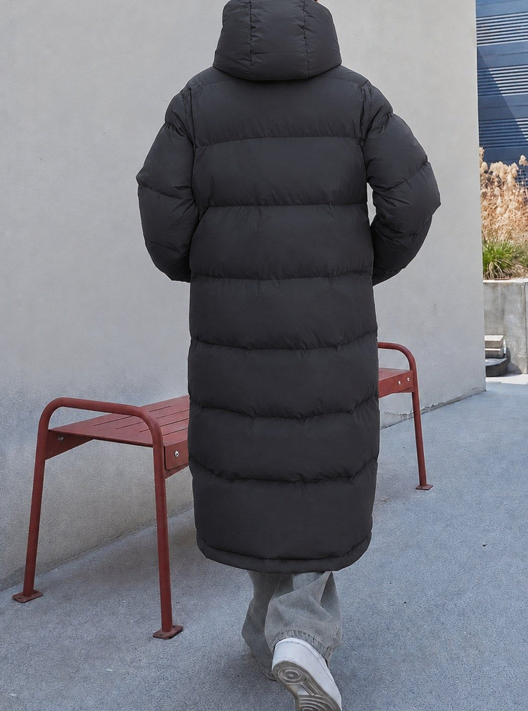 Margaux | Parka Femme Matelassée Longueur Maxi Capuche Amovible - Noir