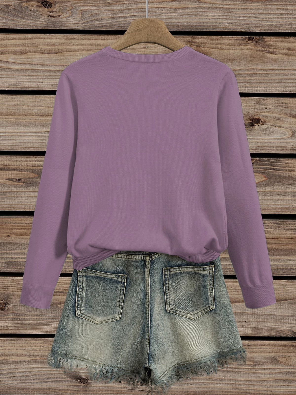 Margaux | Pull pour Femme Coupe Ample Imprimé Floral Col Rond - Rose