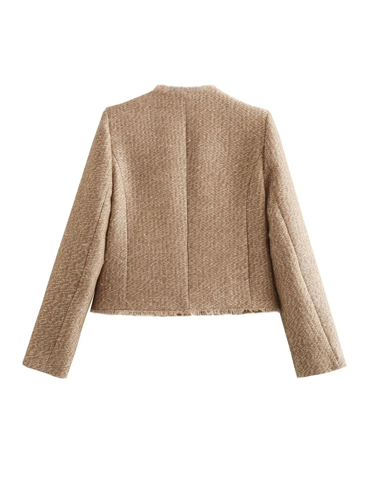 Margaux | Veste Femme Tweed à Motif Coupe Ajustée Boutonnage Classique - Unique