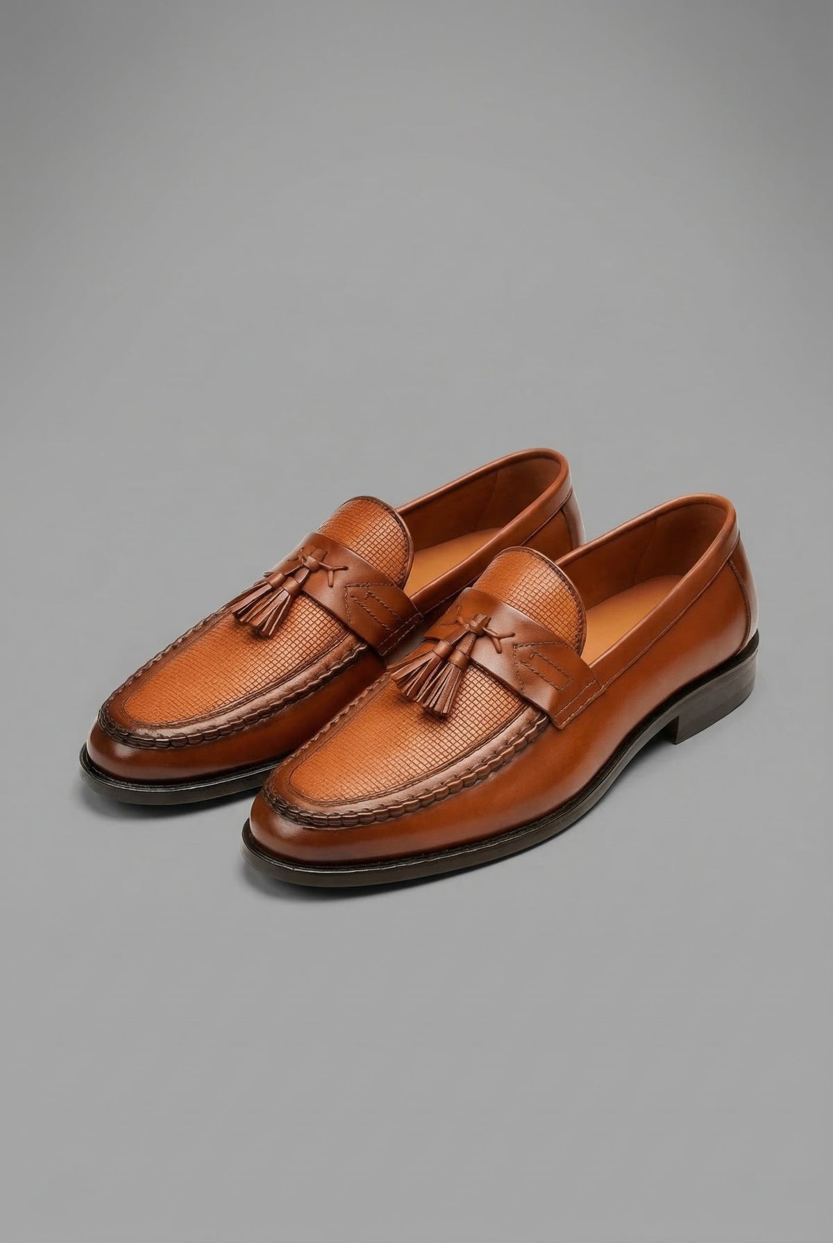 Maxime | Mocassin Homme Tressé Glands simili-cuir Enfiler Classique - Marron