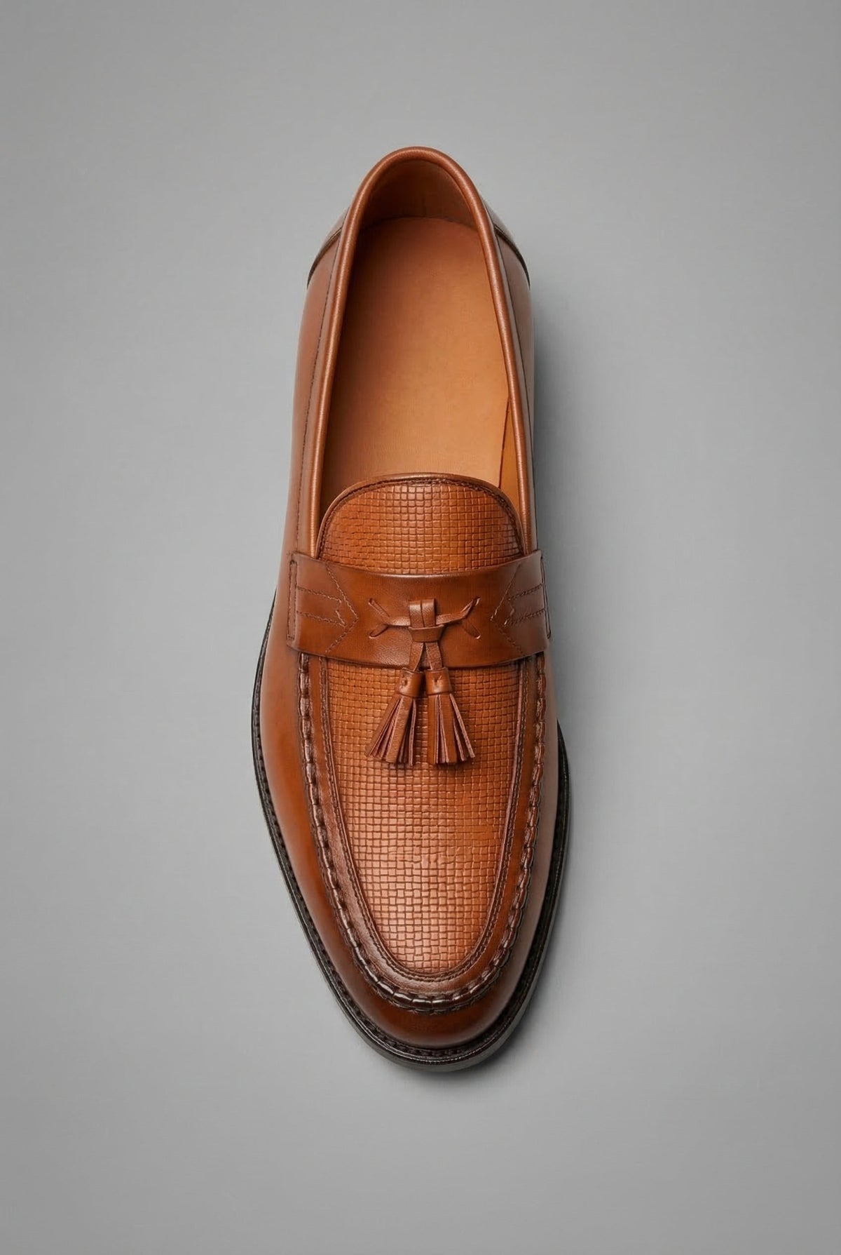 Maxime | Mocassin Homme Tressé Glands simili-cuir Enfiler Classique - Noir