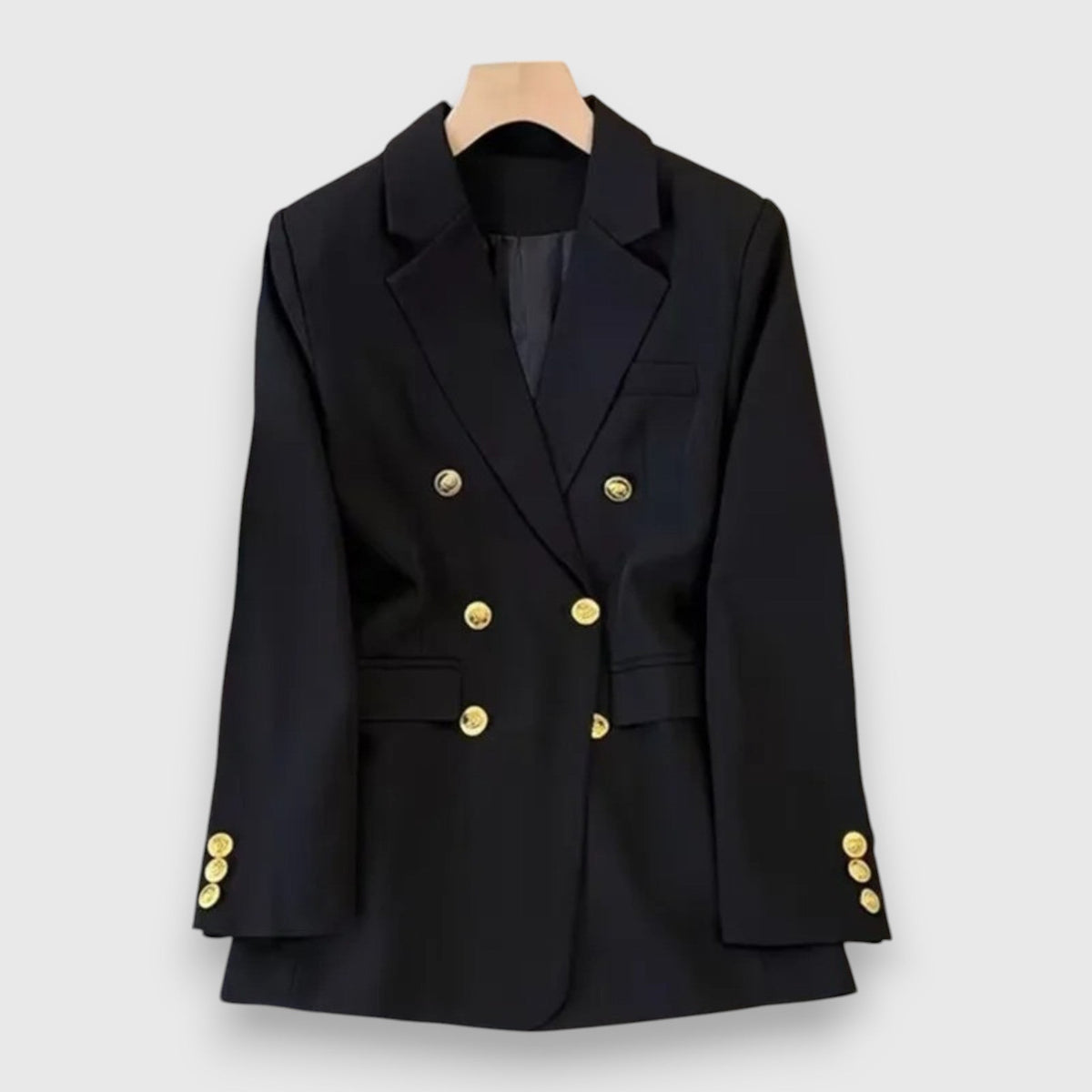 Mila | Blazer pour Femme Coupe Ample Monochromatique Intemporel - Noir
