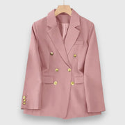 Mila | Blazer pour Femme Coupe Ample Monochromatique Intemporel - Rose