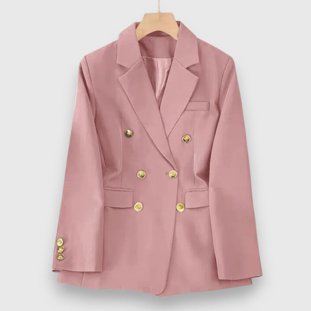 Mila | Blazer pour Femme Coupe Ample Monochromatique Intemporel - Rose