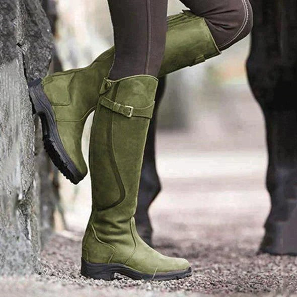Mila | Bottes pour Femme simili-cuir Véritable Soutien Intégré Haute Tige - Vert