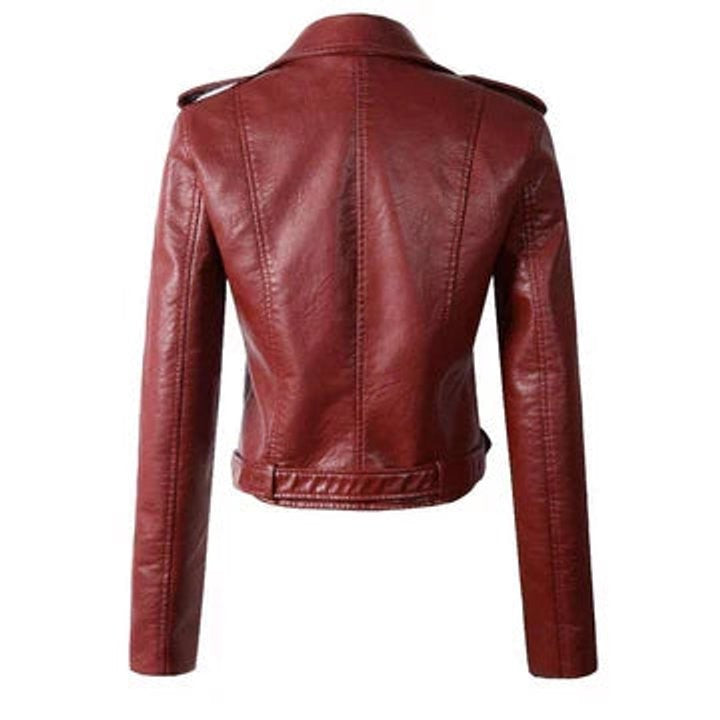 Mila | Veste Motard pour Femme simili-cuir Coupe Cintrée Fermeture Asymétrique - Blanc