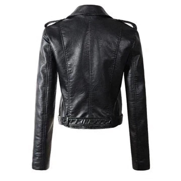 Mila | Veste Motard pour Femme simili-cuir Coupe Cintrée Fermeture Asymétrique - Blanc