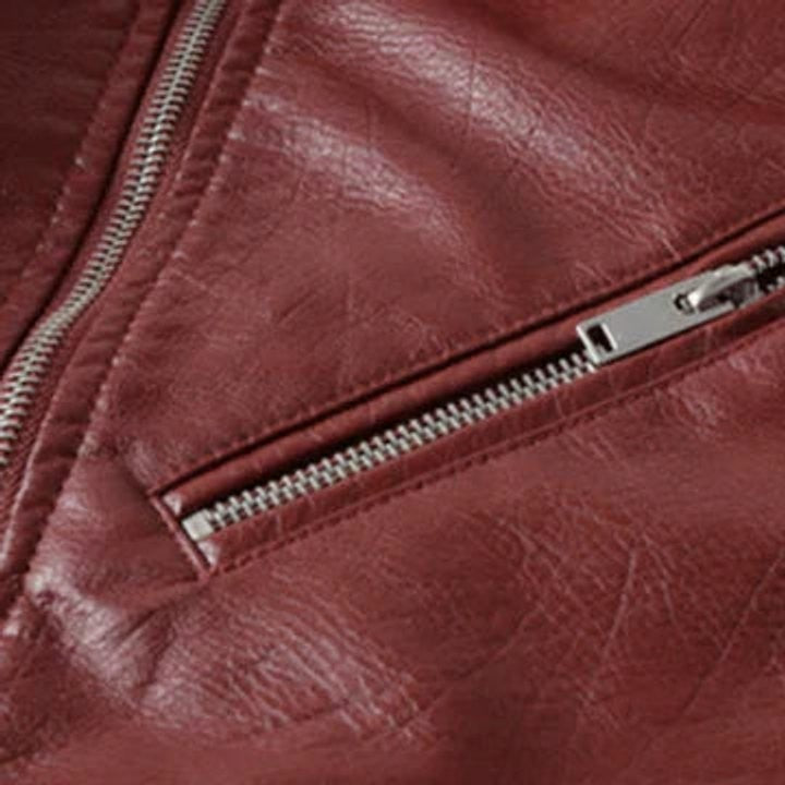 Mila | Veste Motard pour Femme simili-cuir Coupe Cintrée Fermeture Asymétrique - Blanc