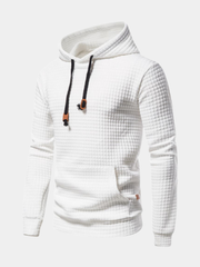 Nathan | Sweat pour Homme Capuche Réglable Poche Kangourou Coupe Décontractée - Blanc