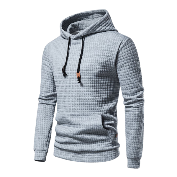 Nathan | Sweat pour Homme Capuche Réglable Poche Kangourou Coupe Décontractée - Gris Clair