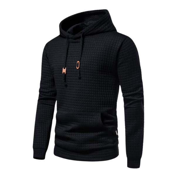 Nathan | Sweat pour Homme Capuche Réglable Poche Kangourou Coupe Décontractée - Noir