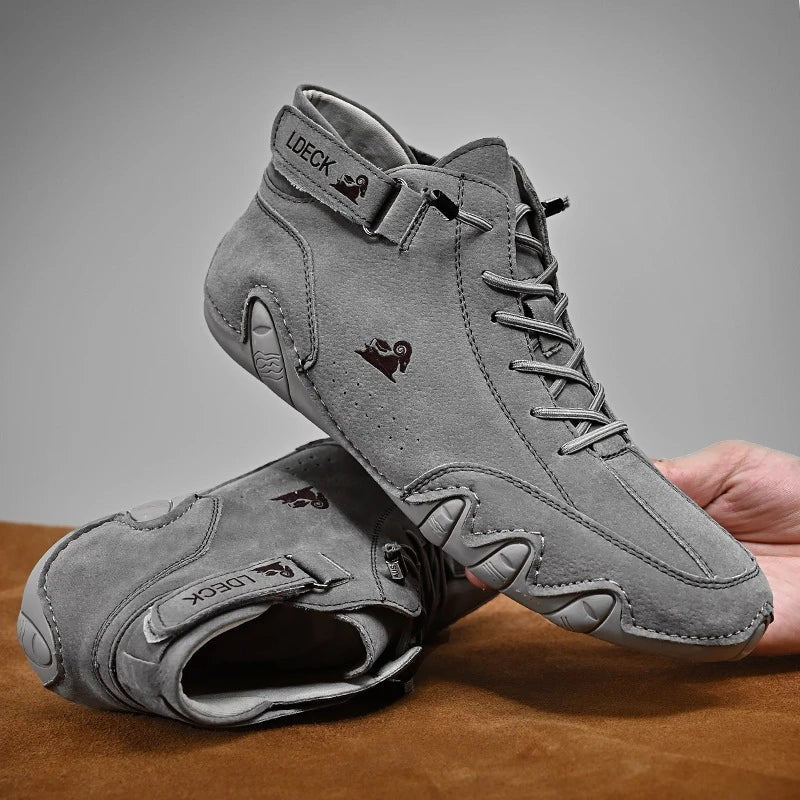 Nicolas | Chaussures Homme Minimalistes Coupe Ample Semelle Fine - Gris