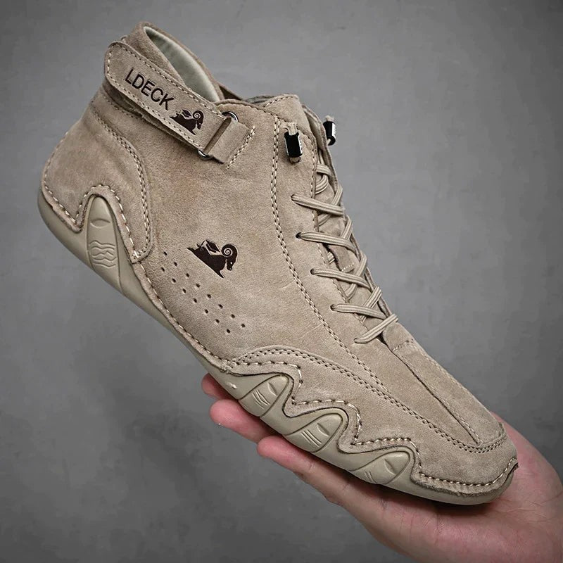 Nicolas | Chaussures Homme Minimalistes Coupe Ample Semelle Fine - Kaki