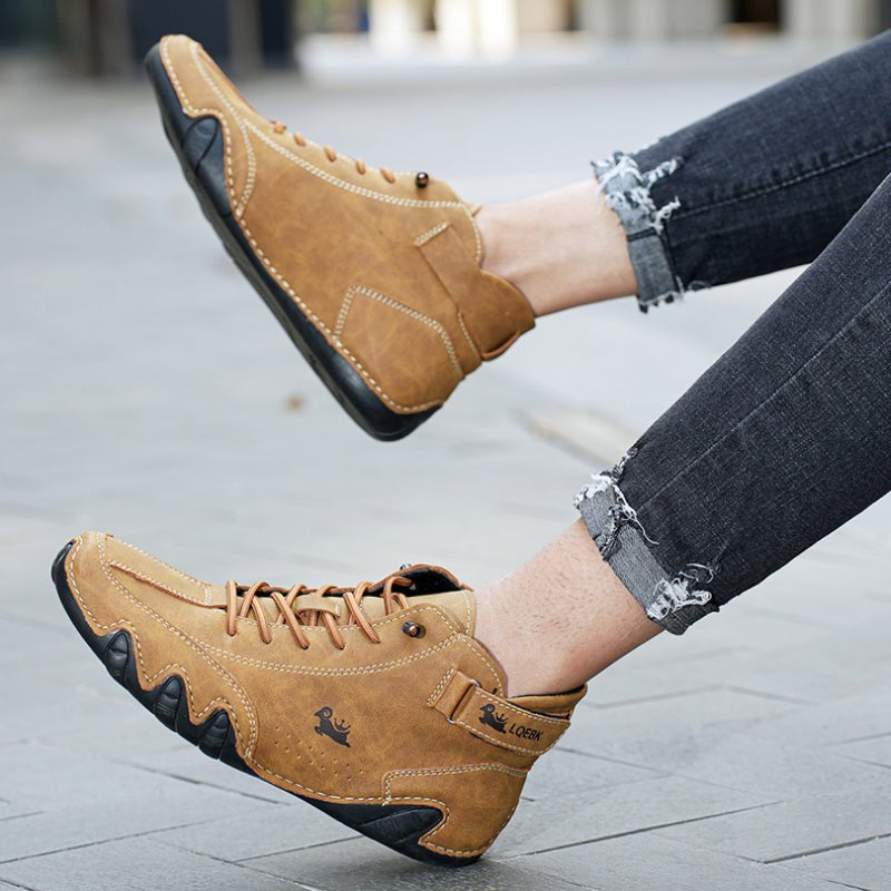 Nicolas | Chaussures Homme Minimalistes Coupe Ample Semelle Fine - Marron