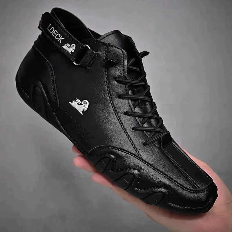 Nicolas | Chaussures Homme Minimalistes Coupe Ample Semelle Fine - Noir